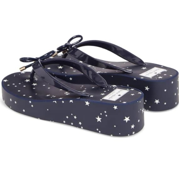kate spade Rhett Platform Night Sky Flip Flop Sz10 - Picture 2 of 8